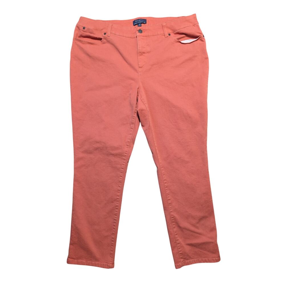 Talbots Women's Coral Simply Flattering 5-Pocket Straight Leg Pants Size 18W